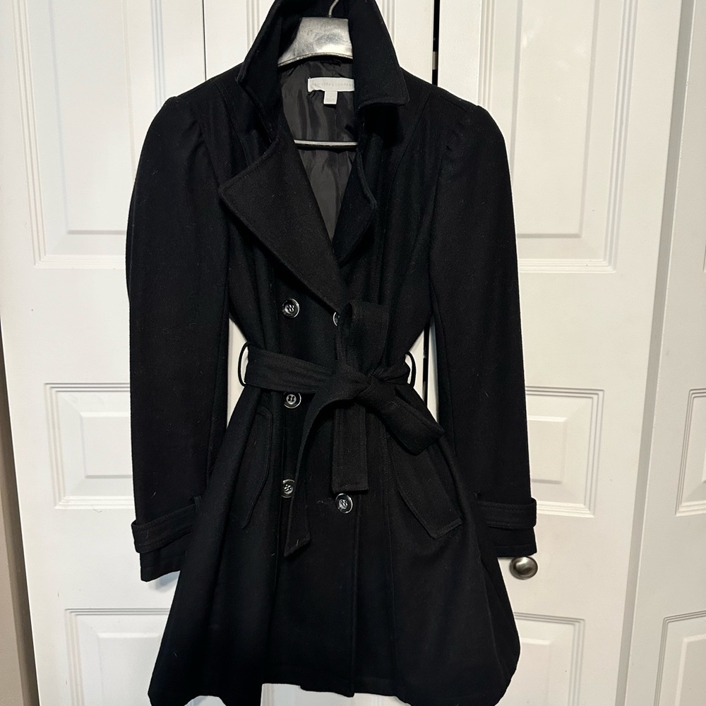 Women’s NY&Co Belted Pea Coat (M)